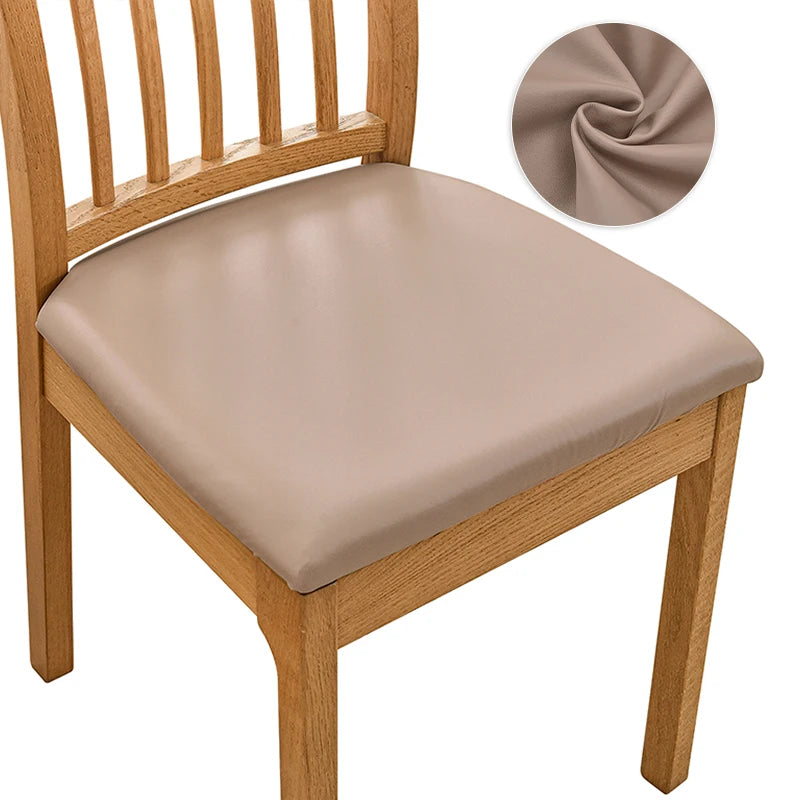 housse siège chaise moderne simili cuir texturé noir blanc beige orange bleu marron gris