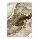 tableau contemporain minimaliste marbre effet liquide gris noir doré sans cadre impression toile chambre