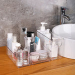 boîtes rangement transparentes moderne poignées crèmes gels lotions fridge organizer