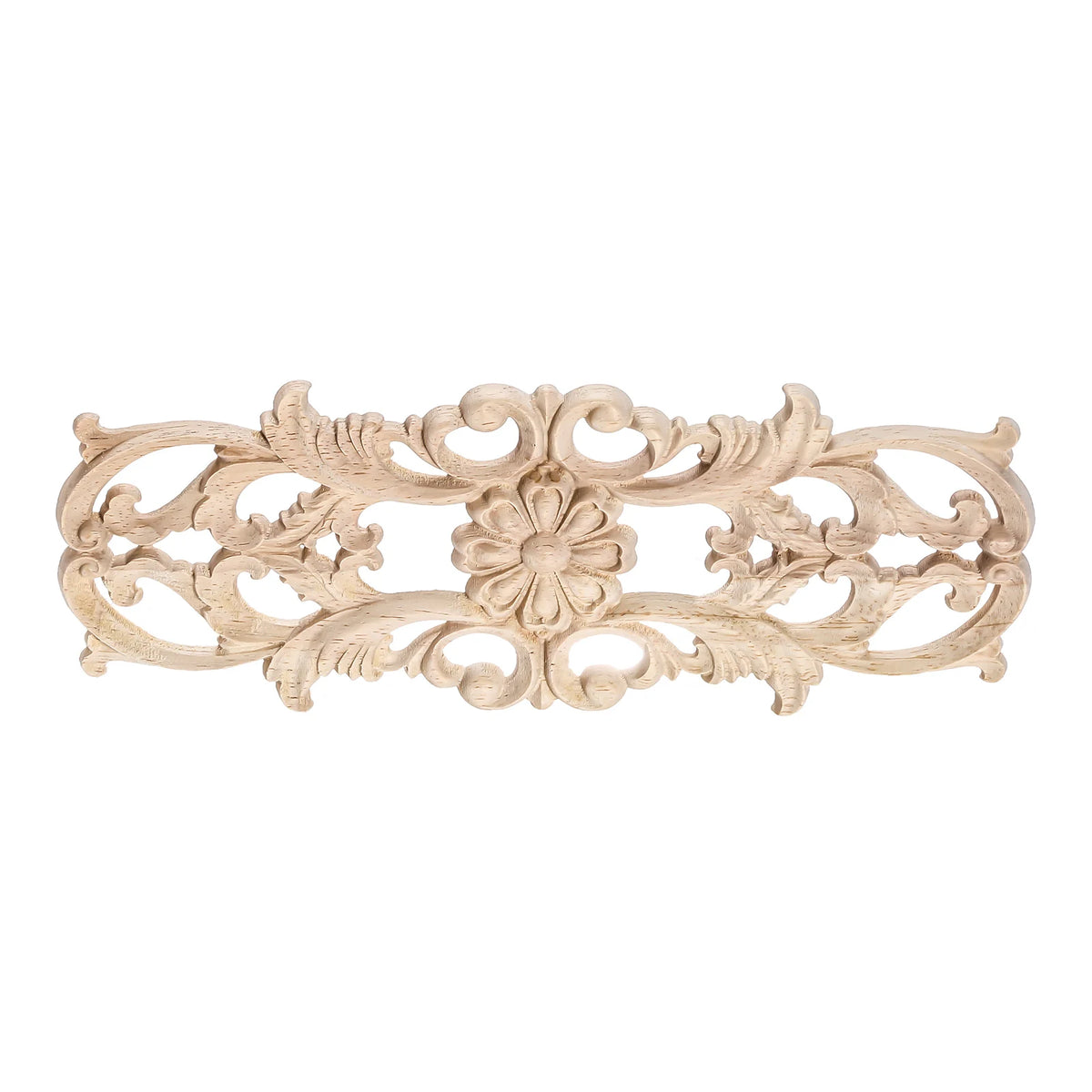 décorations florales sculptées baroques bois beige clair maison lit armoire porte 22x8cm 1pc 2pcs