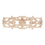 décorations florales sculptées baroques bois beige clair maison lit armoire porte 22x8cm 1pc 2pcs