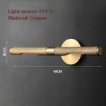 applique murale moderne dorée texturée fixée mur 46cm longueur deux sources lumineuses led chambre