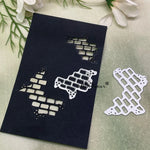 découpe manuelle carte postale brique relief artisanal noir papier gaufré scrapbooking diy loisirs créatifsscrição
