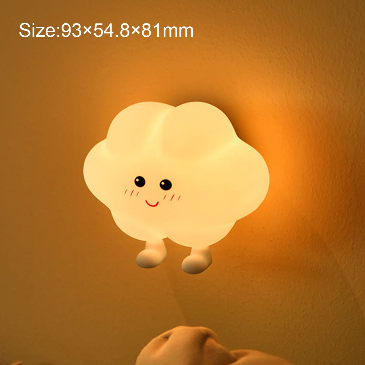 lampe nuit veilleuse lune étoile nuages sourire aimant rechargeable usb led mignon cartoon enfants