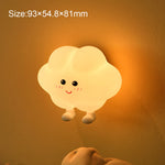 lampe nuit veilleuse lune étoile nuages sourire aimant rechargeable usb led mignon cartoon enfants