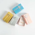 Lot de 5 boîtes à bijoux en carton colorées