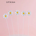 décoration anniversaire mariage figurines dessin animé fleurs rubans transparents piques bleu jaune rose
