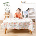 tapis imperméable anti dérapant blanc bleu orange vert motif tracteurs dinosaures moderne enfant