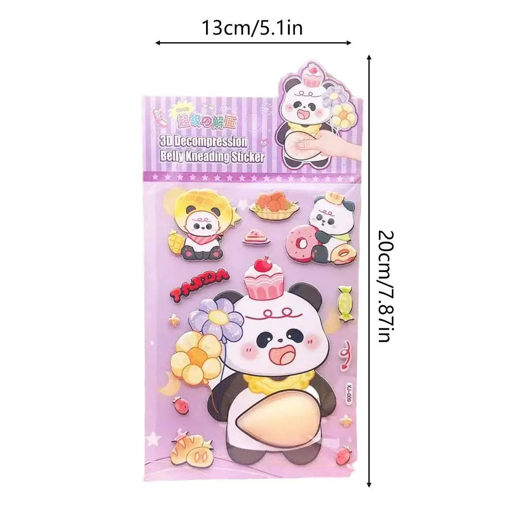 stickers 3d cartoon ours panda enfants maison adhésifs mignons dessins animés couleurs variées