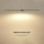 lampe miroir murale led moderne salle bain chambre noir or brillant