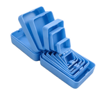 boîtes rangement bijoux violet bleu blanc modernes compartiments multiples plastique clips sécurisées