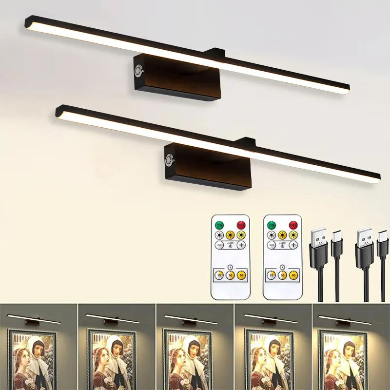 lampe led rechargeable sans fil noir moderne télécommande minimaliste contemporaine