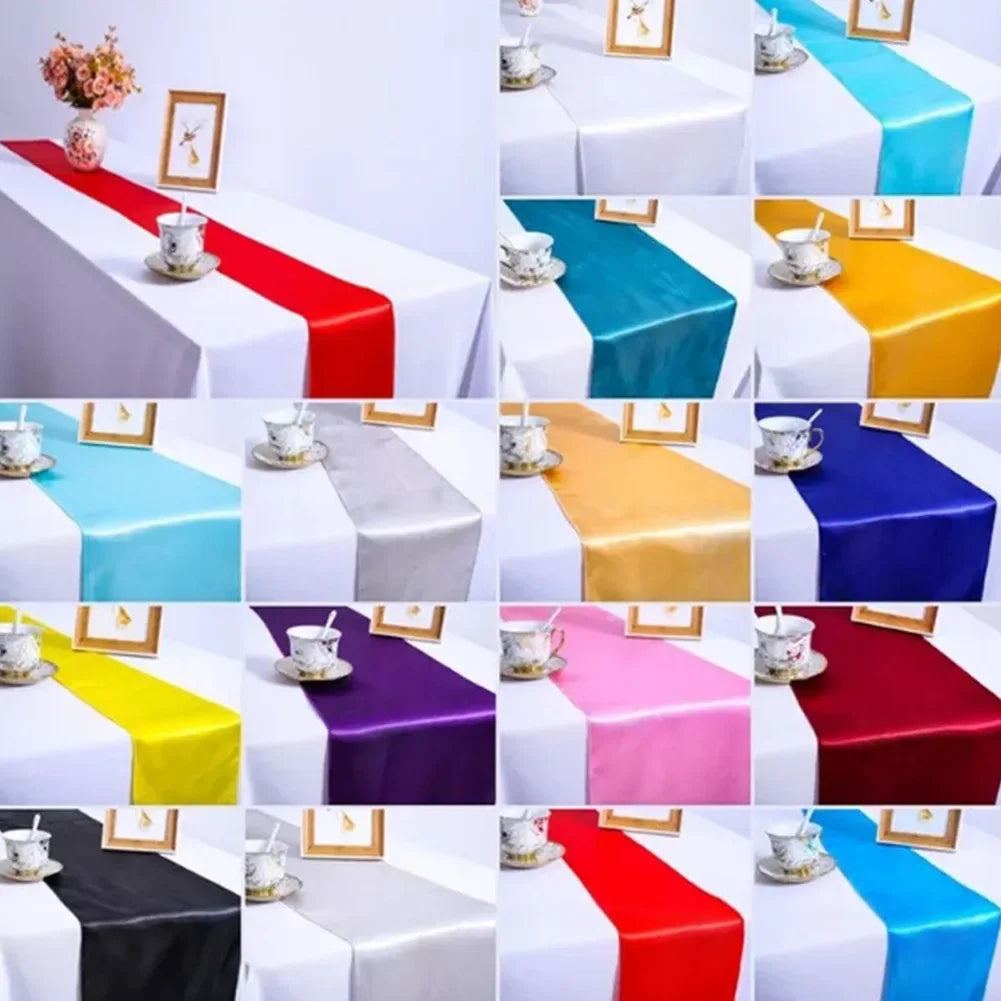 table chemin rouge bleu roi jaune doré gris moderne uni opaquement
