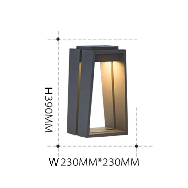 lumière solaire moderne gris contemporaine extérieure autonome led imperméable flux lumineux faible facile