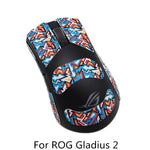autocollants antiderapants noirs motif geometrique souris gaming rog gladius deux trois
