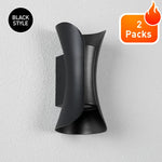 applique murale led aluminium noir or moderne jardin veranda interieur