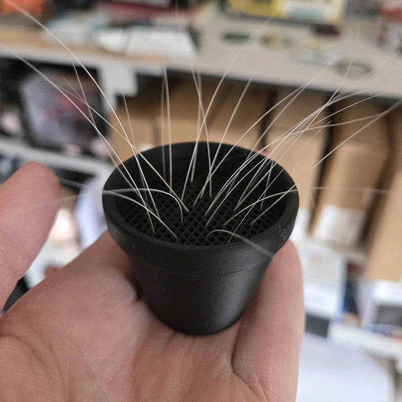 collecteur poils moustaches animaux compagnie pot fleurs support chat décoration collection moderne perforé