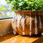 décoration plante transparentes dorées pendeloques motifs floraux élastique moderne soleil papillon cœur