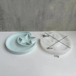 assiette étoile blanc silicone classique support osier bougie fleur corbeille