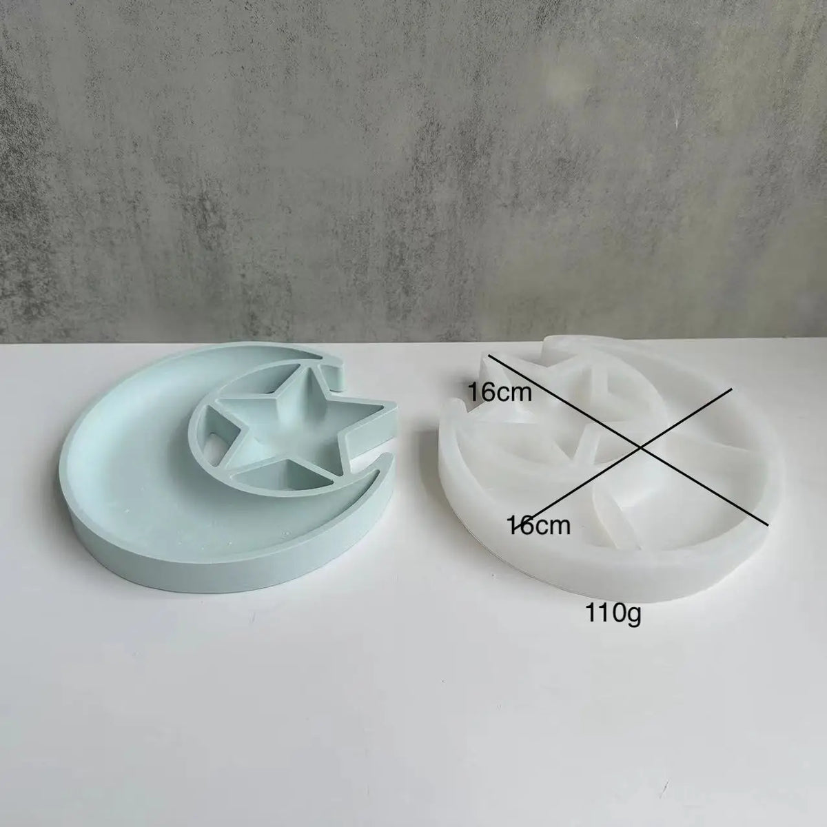 assiette étoile blanc silicone classique support osier bougie fleur corbeille
