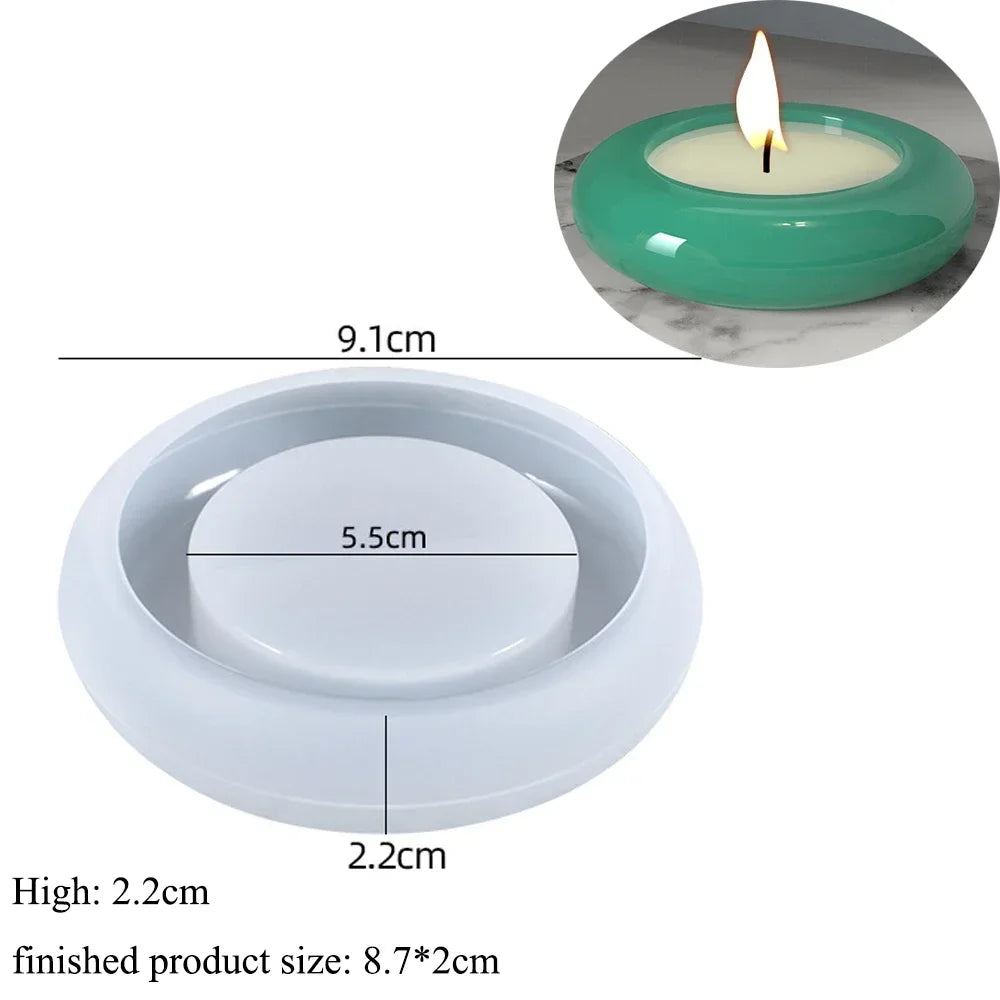 support bougie silicone mold blanc rayures verticales moderne diy époxide résine trousseau crafting matériaux