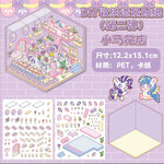puzzle 3d illustration dessin animé boulangerie vêtements salon thé enfant chambre décoration