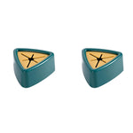 porte serviettes adhésifs moderne vert foncé rose bleu triangle central salle bains cuisine accroches
