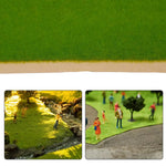 tapis artificiel vert blanc moderne décoration extérieure intérieure diorama 25x25cm