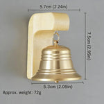 cloches dorées rondes classiques clips bois oiseau texte décoration entrée chambre nouvelleannée