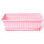 jardinières rectangulaires pots fleurs plastique violet vert jaune rose moderne rayures horizontales intérieurextérieur