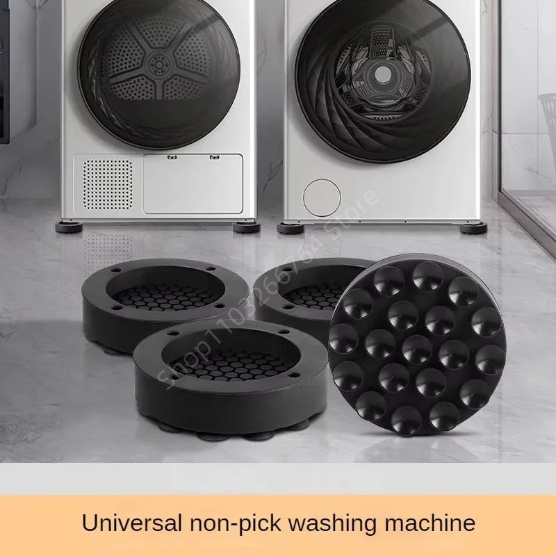 protecteurs machine laver noir perforés adhésifs anti vibration insonorisants 4pcs robustes