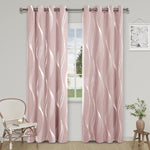 rideau moderne polyester opaque motif rayures ondulées gris blanc rose noir rouge salon chambrehôtel