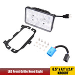 lampe frontale led tracteur noir moderno eyelets 60w ip67 12v 24v haute basse luminosité