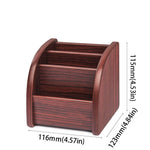organisateur multifonction moderne bois marron compartiments rangement stylos crayons ciseaux calculatrice bloc notes minimalistestyle