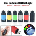 torche led rechargeable usb portable annuaire cle moderne rouge noir
