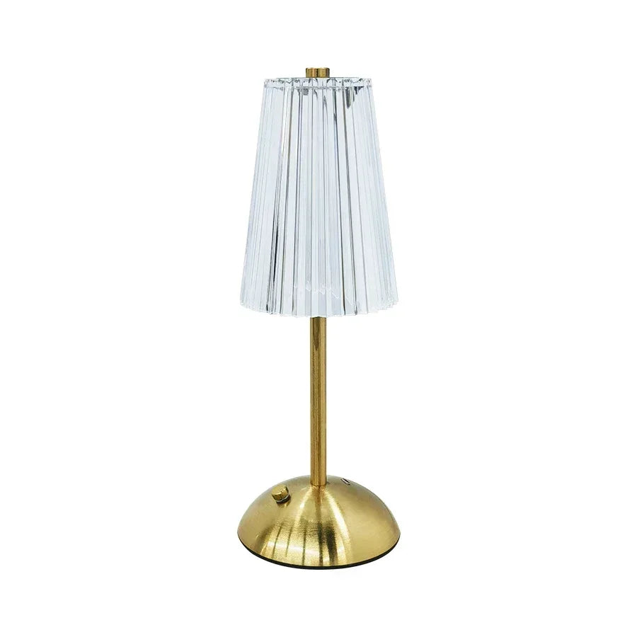 lampe table or transparent moderne rechargeable capteur tactile points élégante usb type