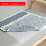 tapis anti dérapant beige rayures horizontales adhésif coupable pvc salon moderne