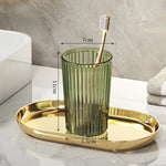 verres dents moderne vert gris doré rayures vertical opacité chambre