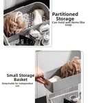 panier bain rangement serviettes savons moderne minimaliste blanc gris beige tresséReusableMultifonctionnelPortatifDomestique
