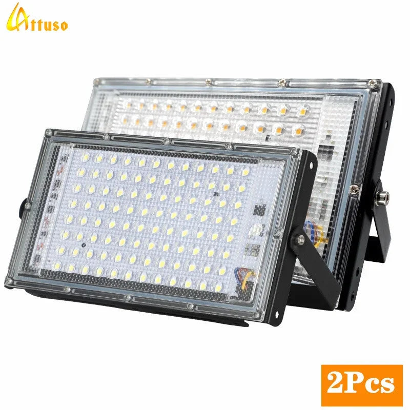 projecteurs led 50w 100w noir blanc moderne ip65 étanche fixationsextérieur 220v