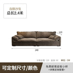 canapé d'angle marron clair velours mat moderne bois largeur 180cm longueur 360cm