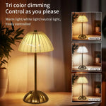lampe table or transparent moderne rechargeable capteur tactile points élégante usb type