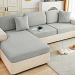 housses canapé vert clair rayures horizontales moderne adhésif coussins décoratifs tapis bleu clair blanc