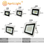 projecteur led extérieur moderne noir blanc ip68 étanche 3000k 6500k clips fixation