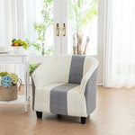 housses fauteuil vert clair rayures horizontales polyestère moderne adhésif lavable printemps été