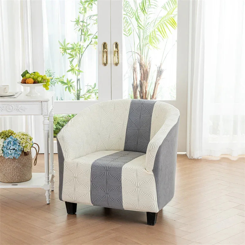 housses fauteuil vert clair rayures horizontales polyestère moderne adhésif lavable printemps été