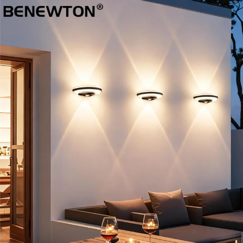 applique murale extérieure ip65 moderne hydrofuge led blanc noir transparent