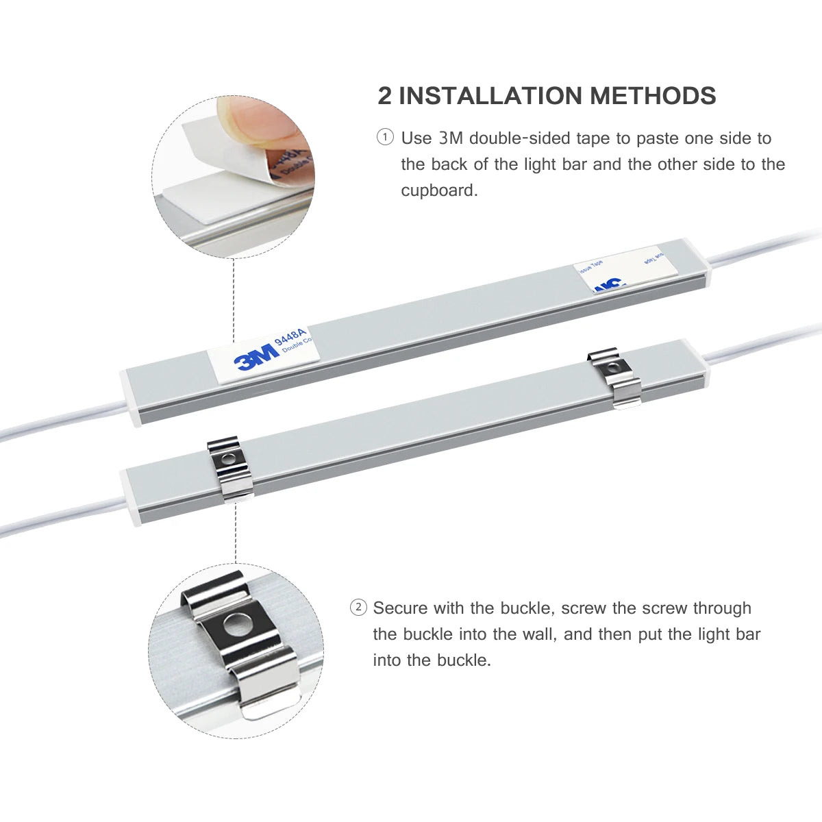 lampe led tactile blanche moderne adhésif sensor sans contact 5v 5w aluminium