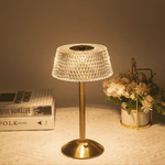 lampe table or moderne transparent motifs géométriques rechargeable flux lumineux 2492000 led chambre décoration
