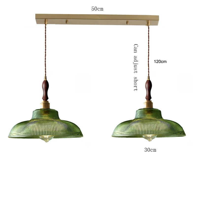 Suspension lumineuse vert rayées ampoule chaîne corde vintage rétro blanc doré